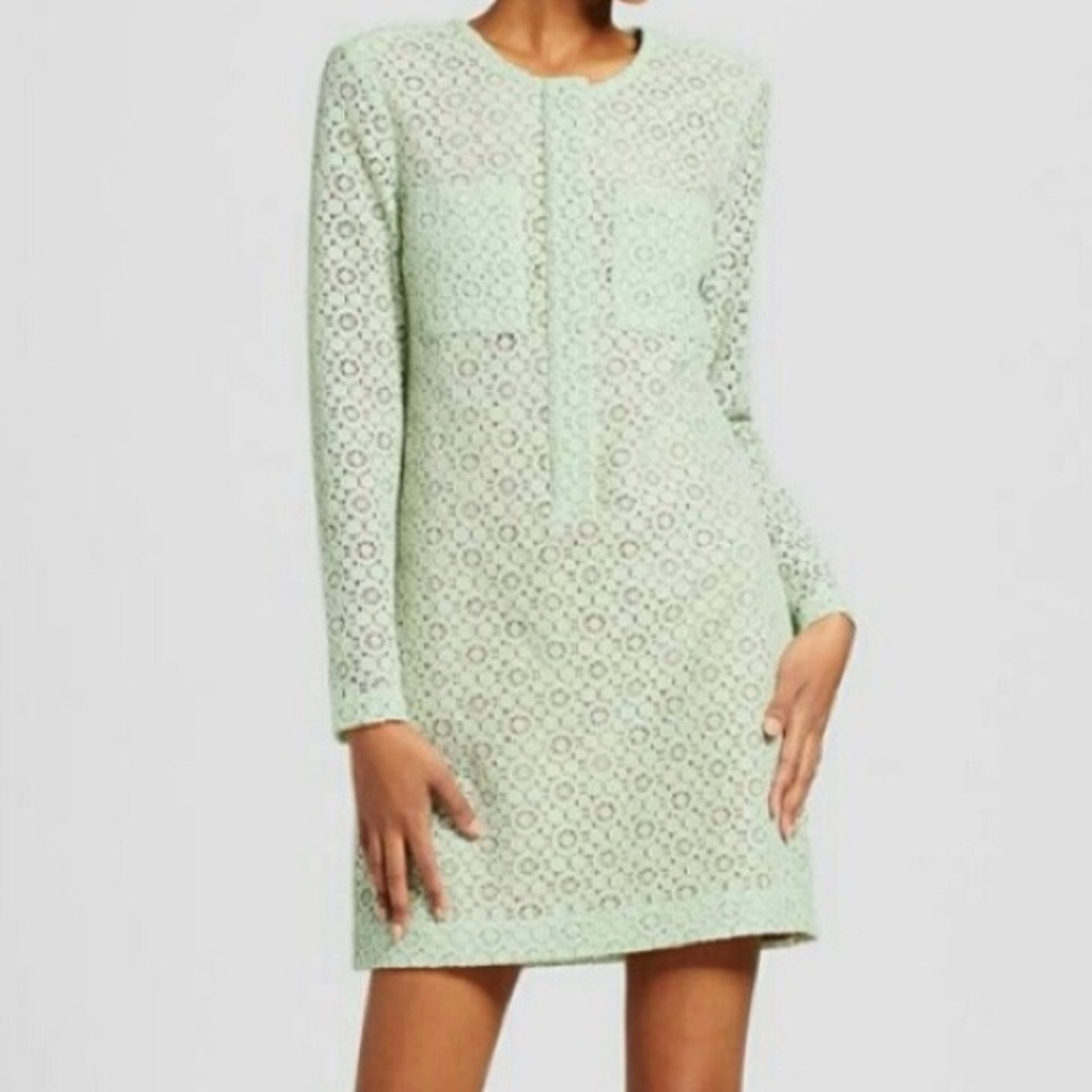 Victoria Beckham for Target Elegant Mint Lace shift Dress medium